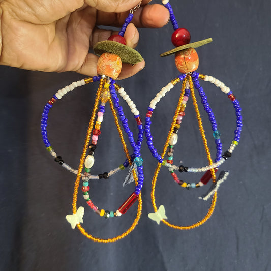 Hoop three in one earring.