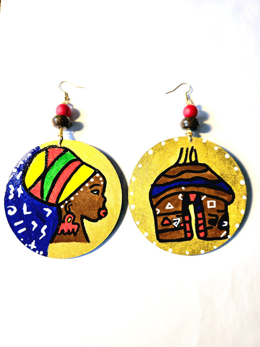 Hut and Queen earrings