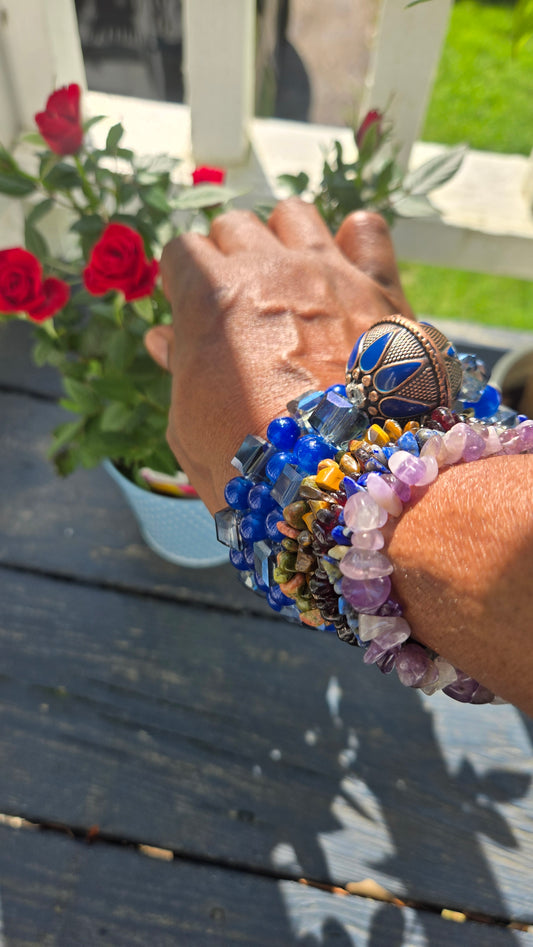 Blue African Expression