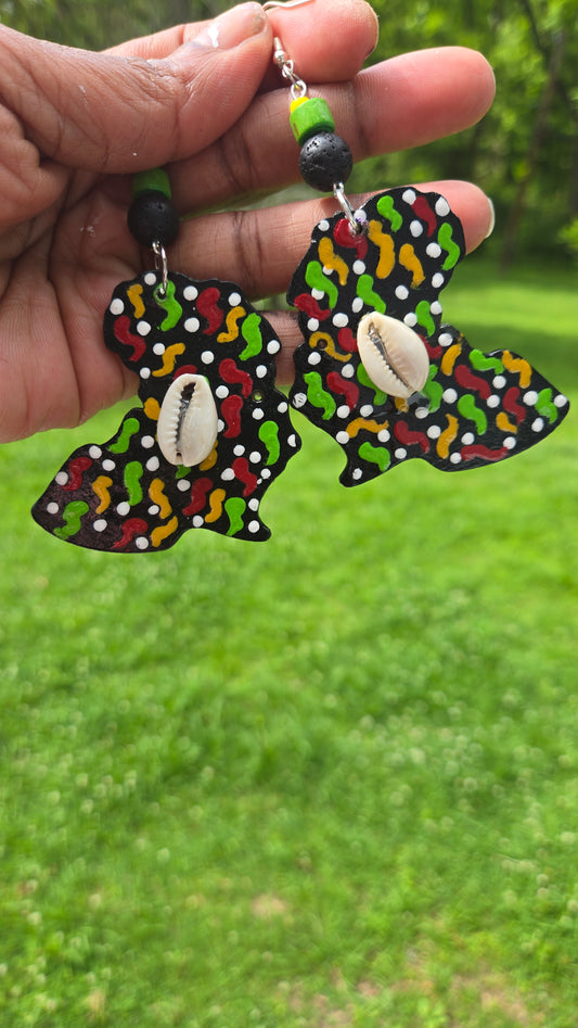 African Mudcloth Earrings