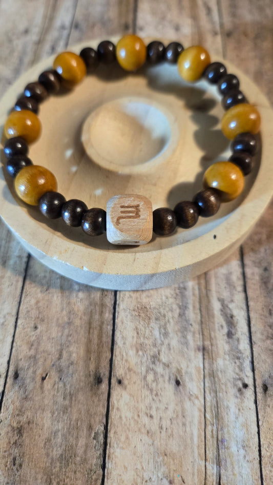 Wood Zodiac Bracelet