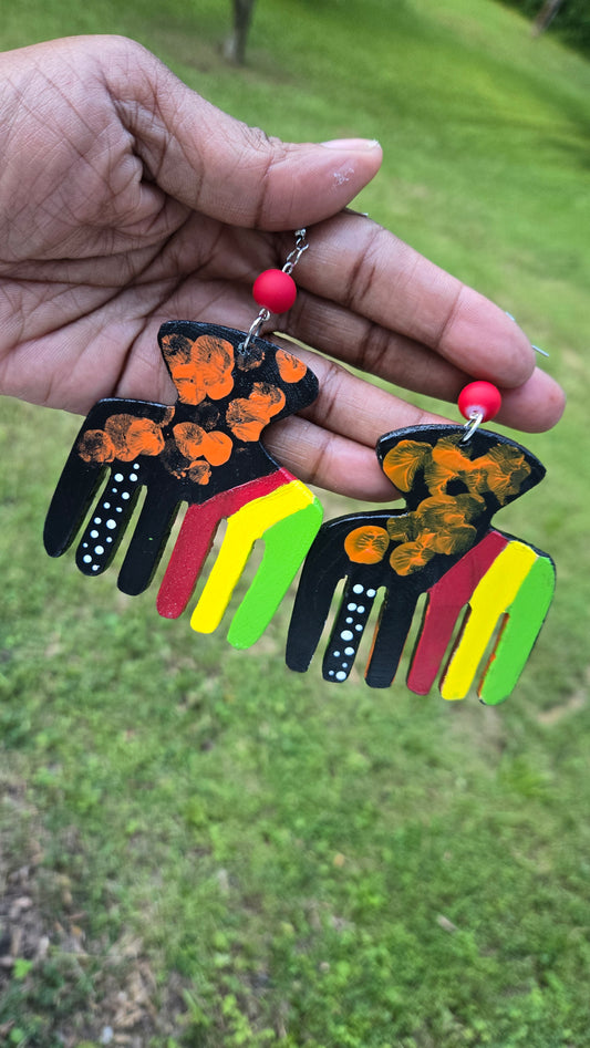 Comb Rasta Earrings