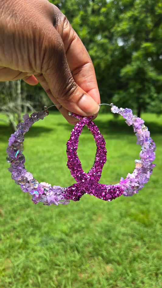 Purple Junk Earrings