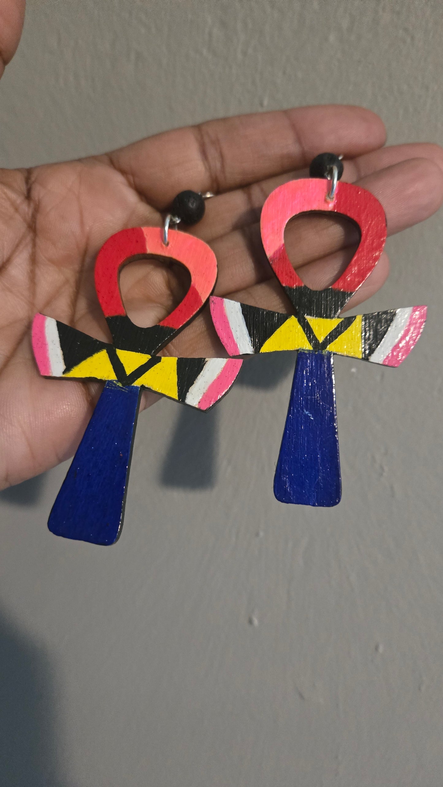 Colorful Ankh Earrings
