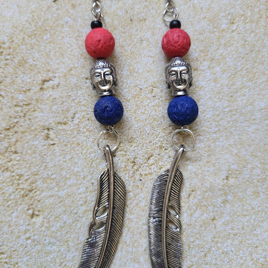 Buddha leaf earrings