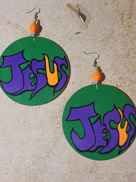 Customized Jesus Earrings