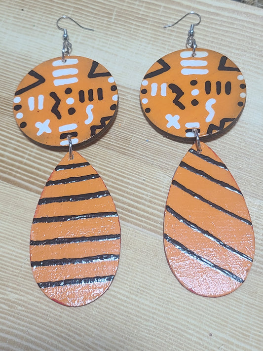 Orange Mudcloth