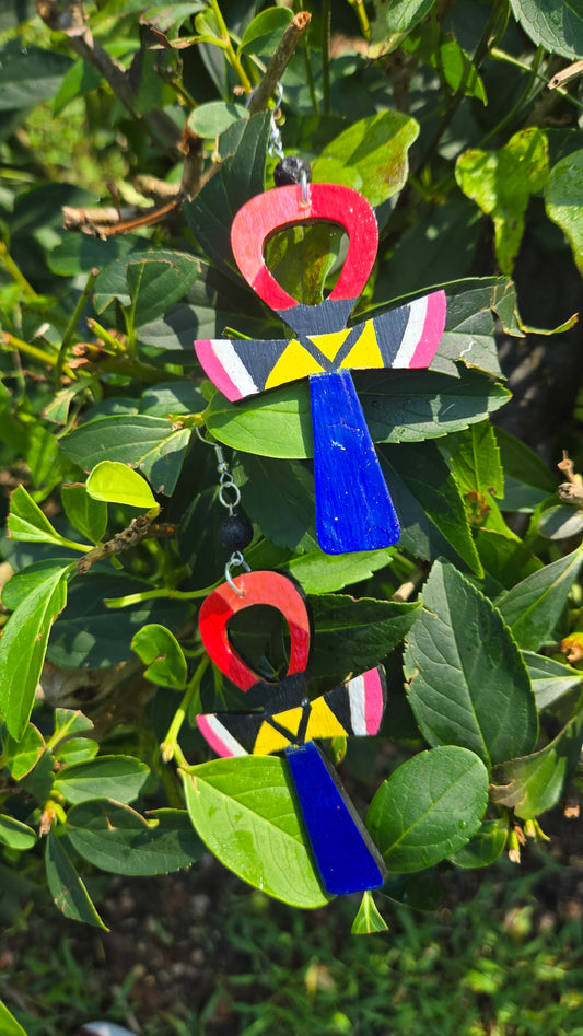 Colorful Ankh Earrings